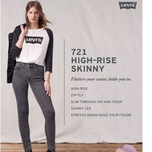 Levi's 721 High Rise Tye Dye Skinny Jeans Size 25 - Picture 6 of 6